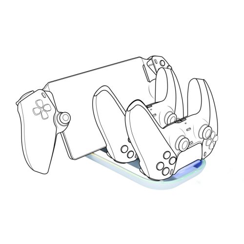 Tripla Töltőállomás PlayStation Portal és DualSense Kontrollerekhez