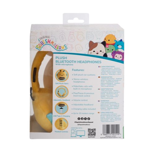 Lazer Built Squishmallows Plüss Vezeték nélküli Fejhallgató - Sunny