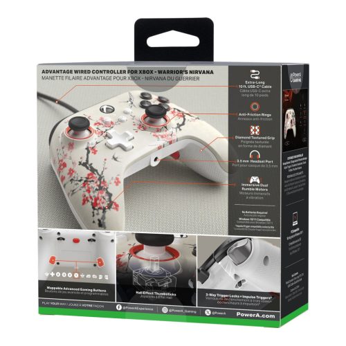 PowerA Advantage vezetékes Xbox Series X|S kontroller - Warriors Nirvana