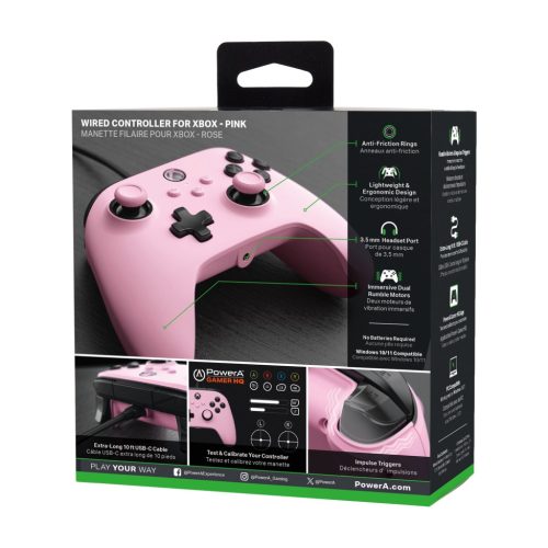 PowerA vezetékes Xbox Series X|S kontroller - Pink
