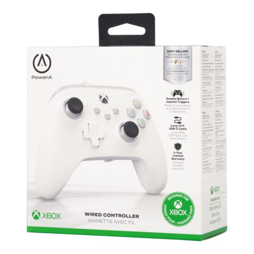 PowerA vezetékes Xbox Series X|S kontroller - Fehér