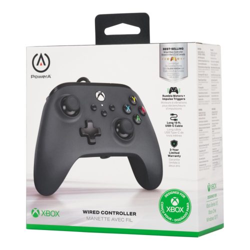 PowerA vezetékes Xbox Series X|S kontroller - Fekete