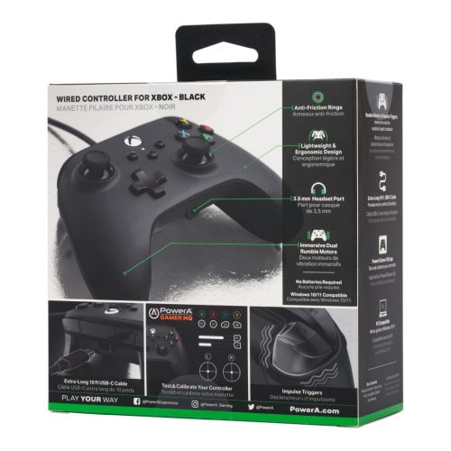 PowerA vezetékes Xbox Series X|S kontroller - Fekete