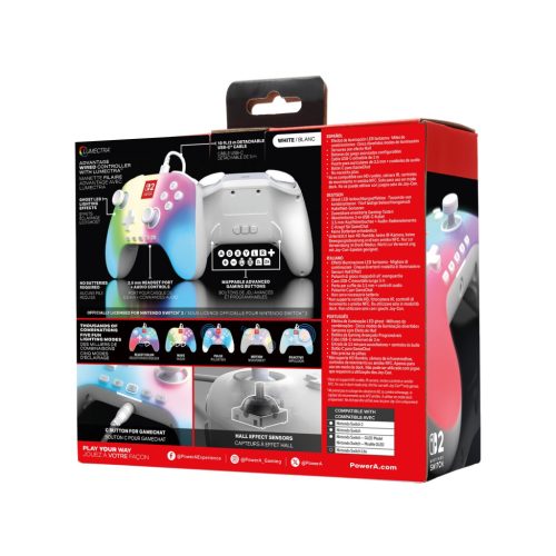 PowerA Advantage vezetékes kontroller Nintendo Switch 2 Lumectra - Fehér